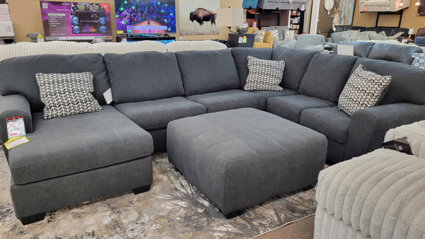 Ambee sectional and ottoman set