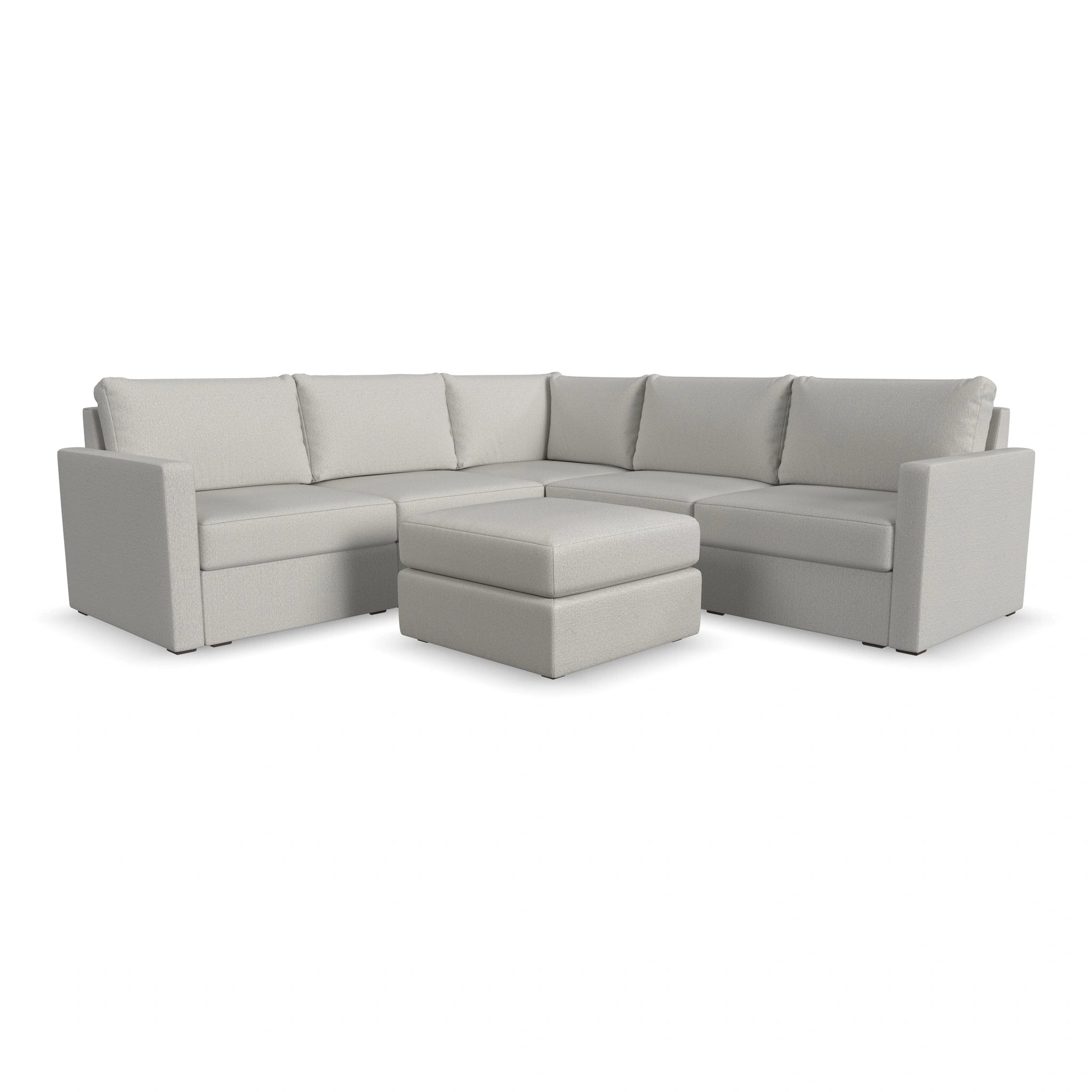 Flex 5-Seat Sectional with Standard Arm and Ottoman