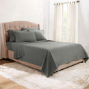 Clara Clark Bed Sheets Set, 1800 Series Deep Pocket Soft Microfiber Sheet Set (Gray)