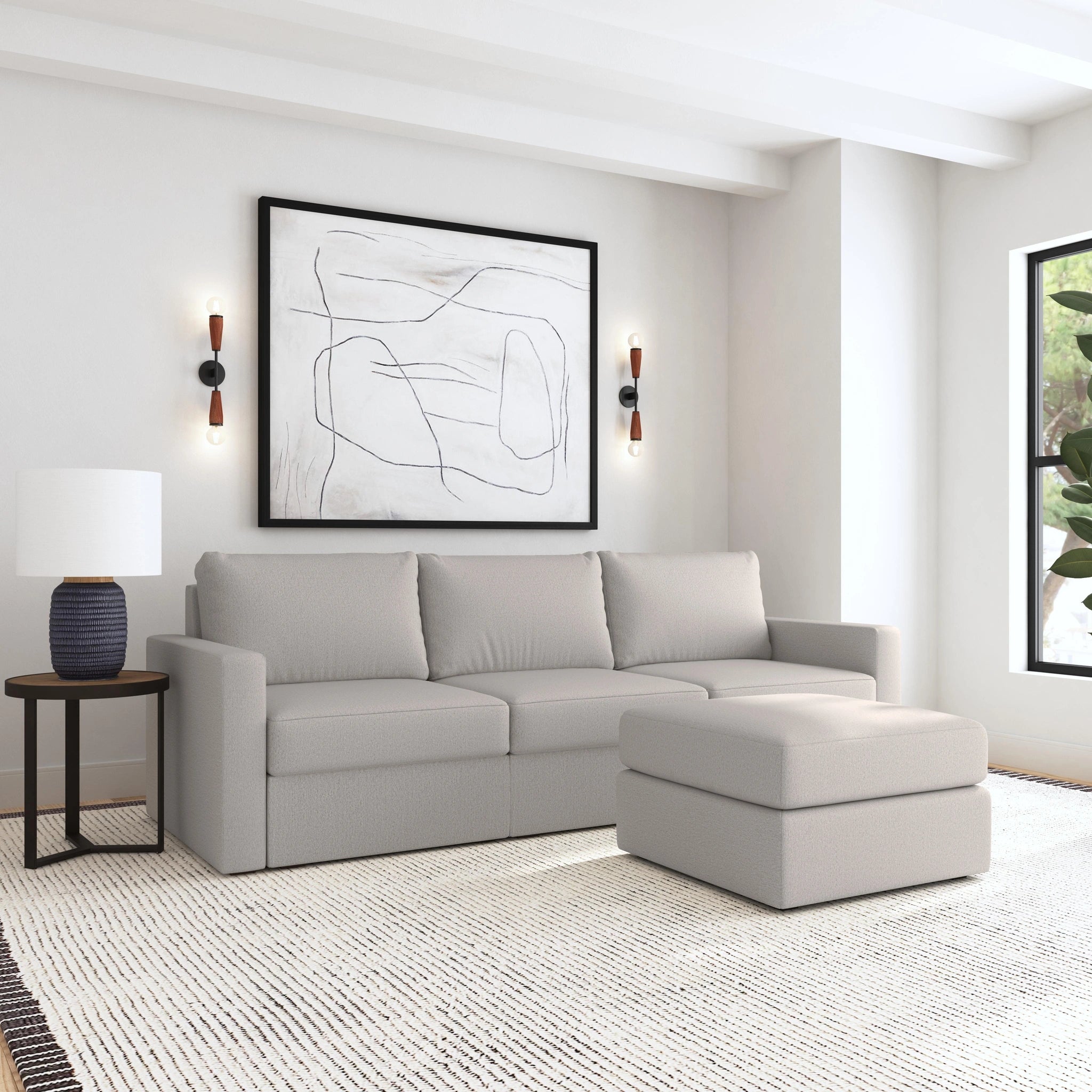 Flex Sofa with Standard Arm and Ottoman