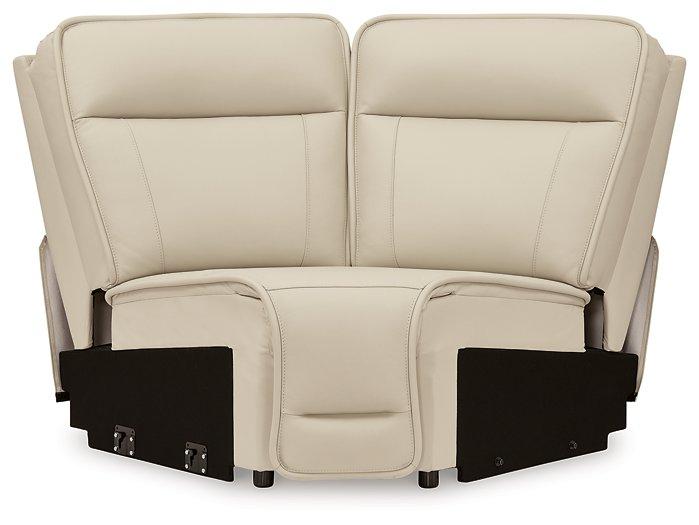 Double Deal Reclining Leather Sectional with 2 Consoles