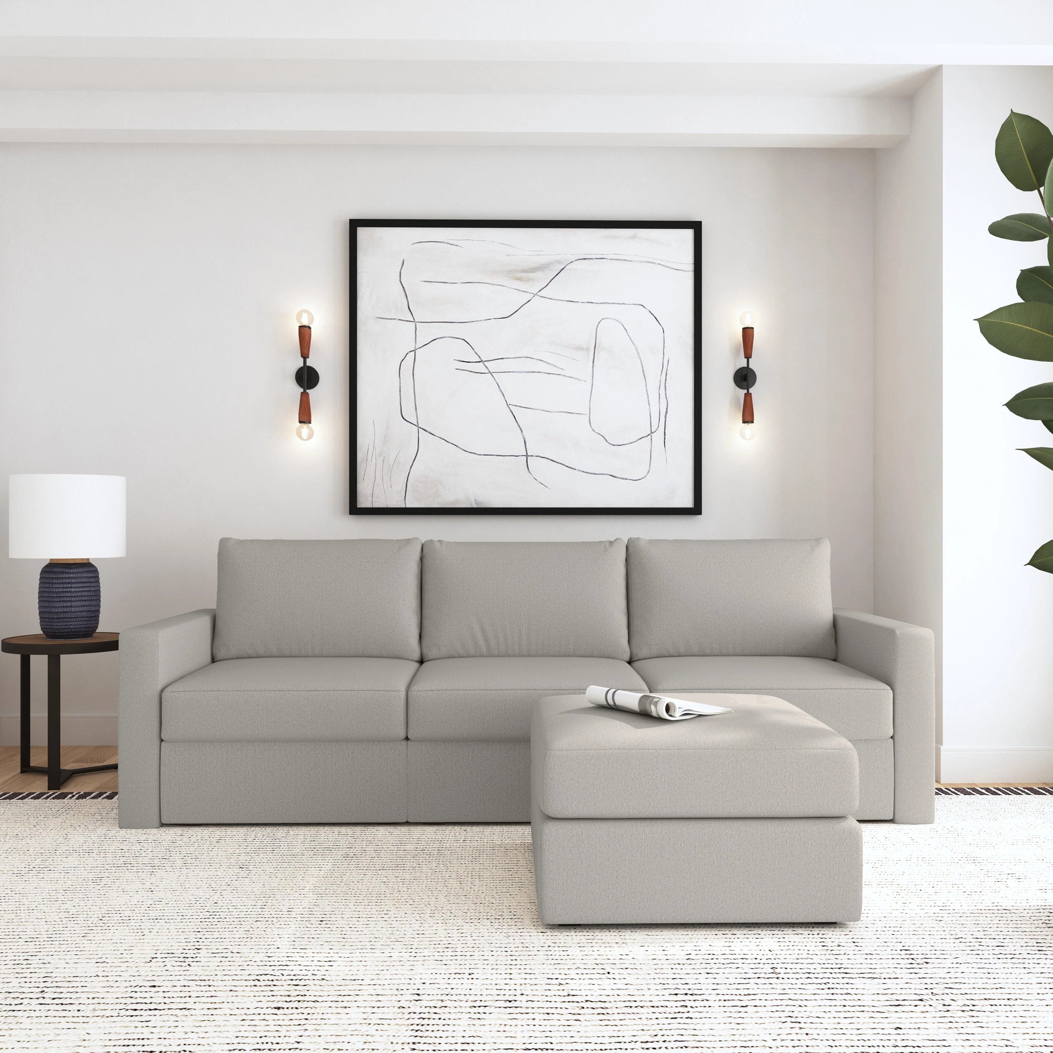 Flex Sofa with Standard Arm and Ottoman