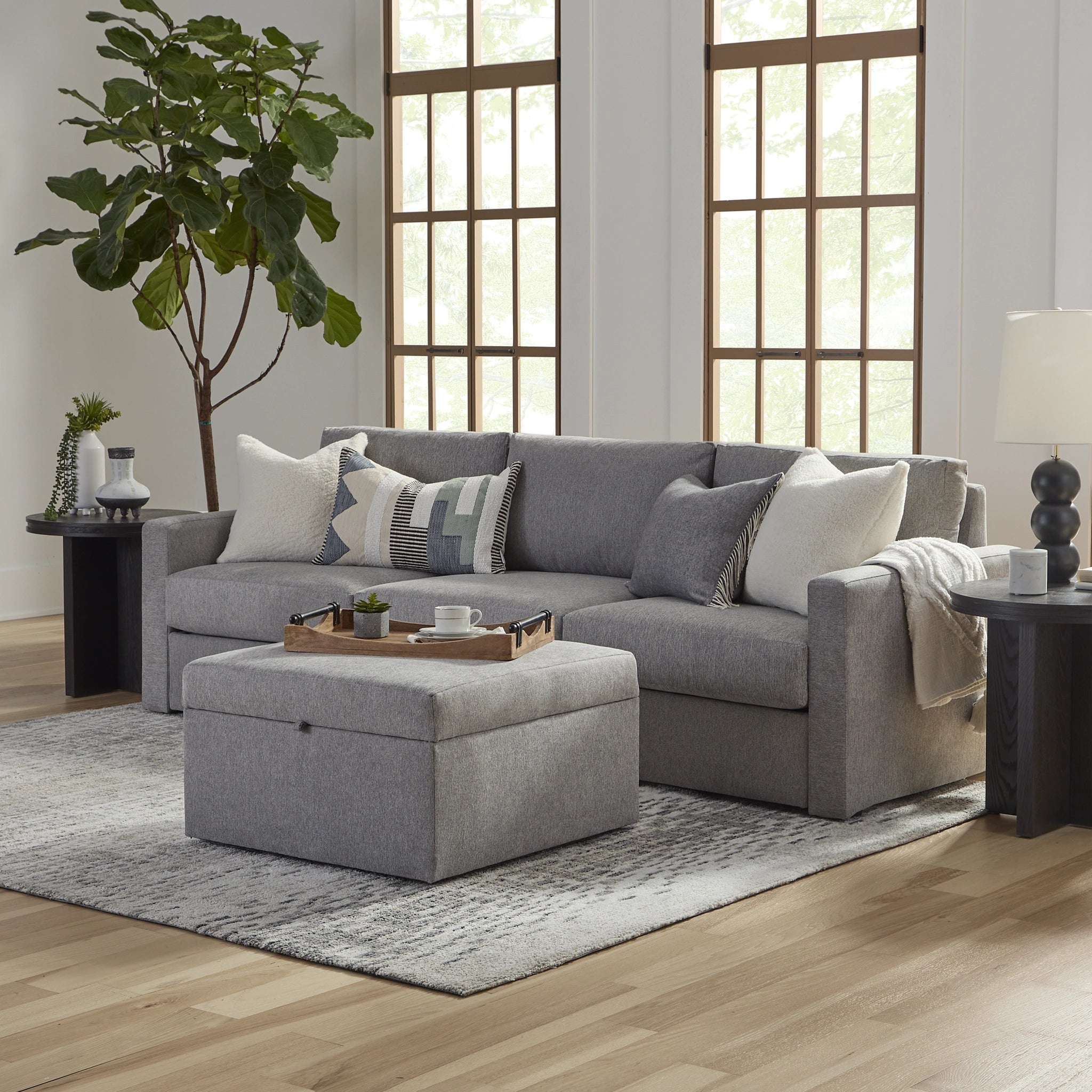 Flex Sofa with Standard Arm and Storage Ottoman - 5000003545