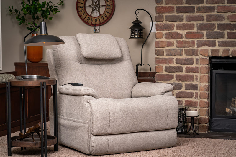Flexsteel Zecliner Model 1 Fabric Power Recliner with Power Headrest & Lumbar in Dove 1091-50PH_352-01