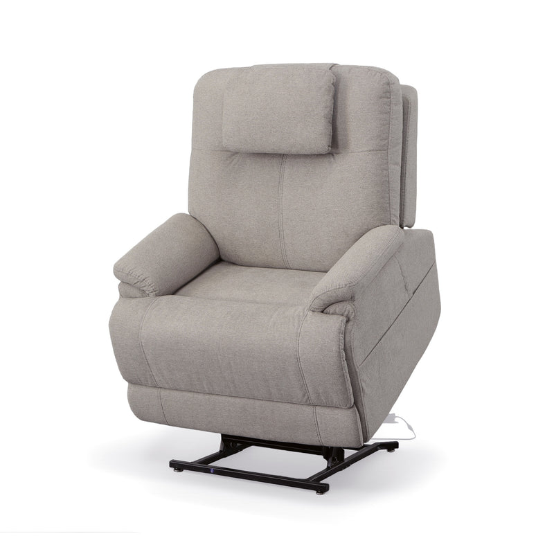 Flexsteel Zecliner Model 1 Fabric Power Lift Recliner with Power Headrest & Lumbar in Dove - 1091-55PH