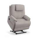 Flexsteel Zecliner Model 1 Fabric Power Lift Recliner with Power Headrest & Lumbar in Dove - 1091-55PH