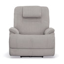 Flexsteel Zecliner Model 2 Fabric Power Recliner with Power Headrest & Lumbar in Dove - 1092-50PH