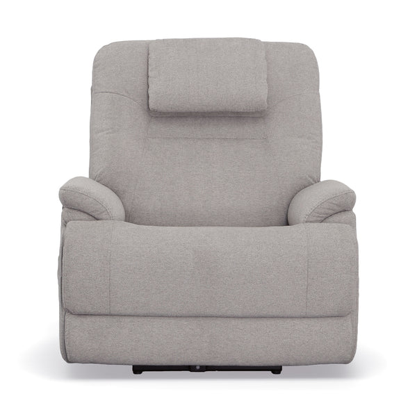 Flexsteel Zecliner Model 2 Fabric Power Recliner with Power Headrest & Lumbar in Dove - 1092-50PH