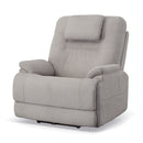 Flexsteel Zecliner Model 2 Fabric Power Recliner with Power Headrest & Lumbar in Dove - 1092-50PH