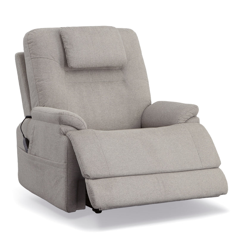 Flexsteel Zecliner Model 2 Fabric Power Recliner with Power Headrest & Lumbar in Dove - 1092-50PH