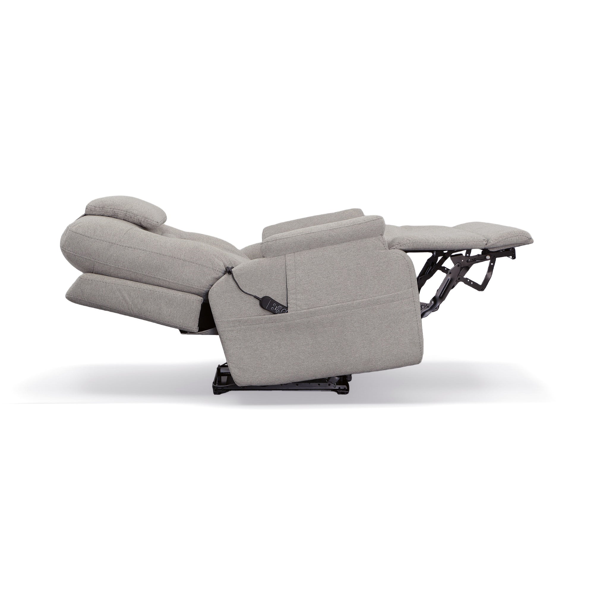 Flexsteel Zecliner Model 2 Fabric Power Recliner with Power Headrest & Lumbar in Dove - 1092-50PH