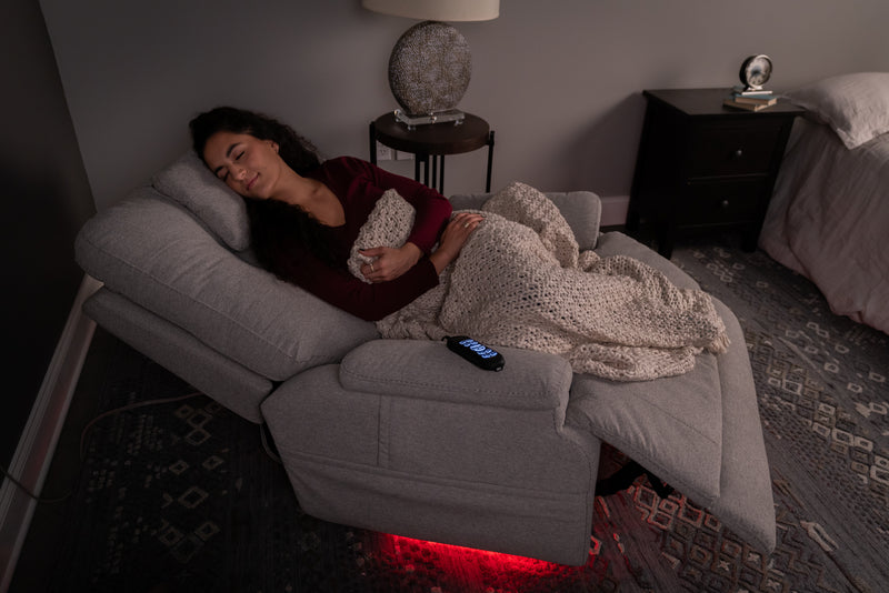 Flexsteel Zecliner Model 2 Fabric Power Lift Recliner with Power Headrest & Lumbar in Dove - 1092-55PH-352-01