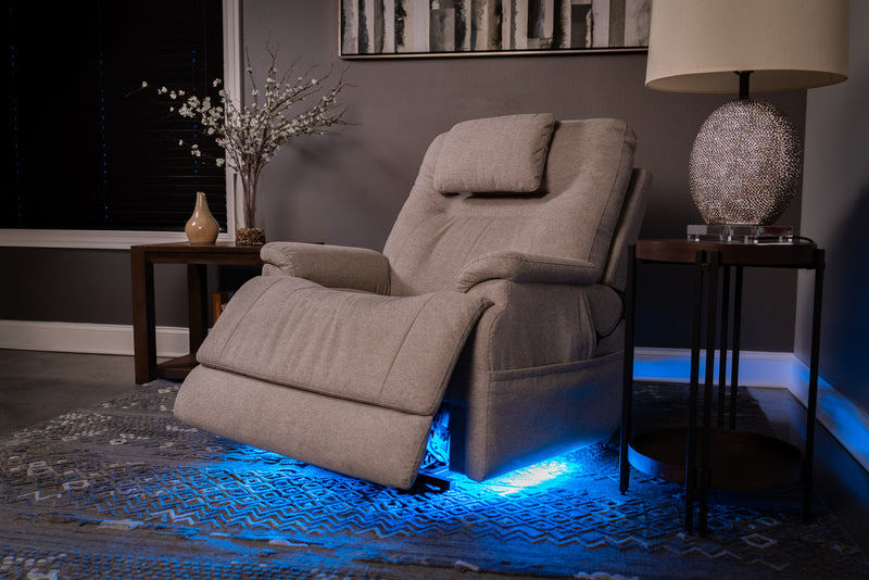 Flexsteel Zecliner Model 2 Fabric Power Lift Recliner with Power Headrest & Lumbar in Dove - 1092-55PH-352-01