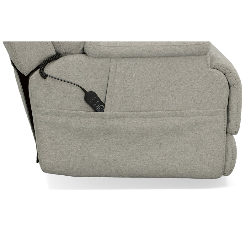 Flexsteel Zecliner Model 2 Fabric Power Lift Recliner with Power Headrest & Lumbar in Dove - 1092-55PH-352-01
