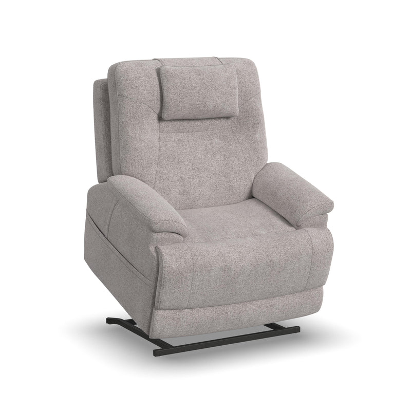 Flexsteel Zecliner Model 2 Fabric Power Lift Recliner with Power Headrest & Lumbar in Dove - 1092-55PH-352-01
