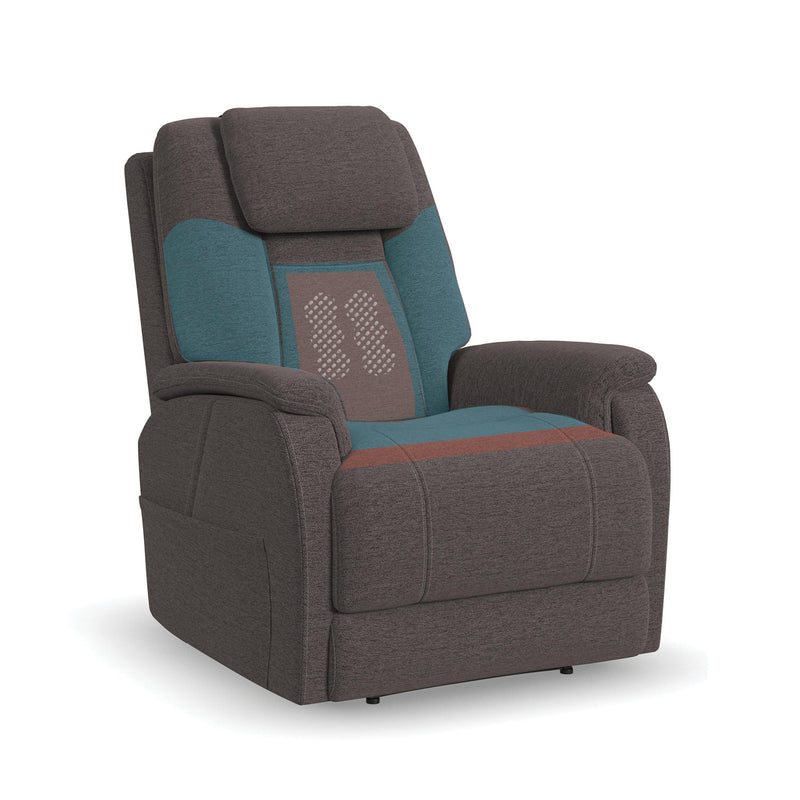 Zecliner Model 3+ Umber Fabric Power Lift Recliner with Power Headrest, Lumbar, Heat & Massage 1093-55P5-358-04