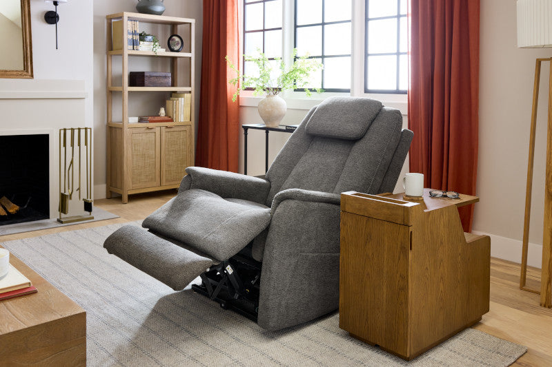 Zecliner Model 3+ Umber Fabric Power Lift Recliner with Power Headrest, Lumbar, Heat & Massage 1093-55P5-358-04
