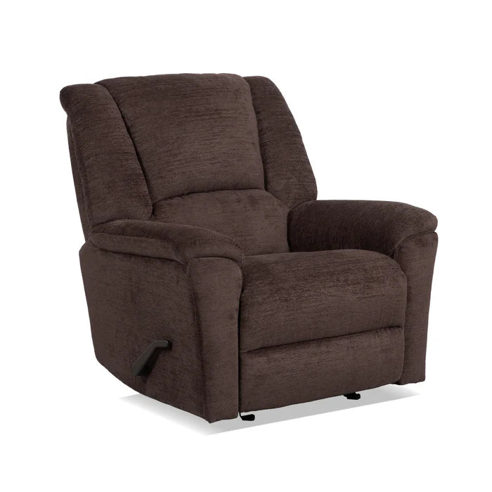 Flexsteel Perfect Match Plush Buffalo Fabric Gliding Recliner