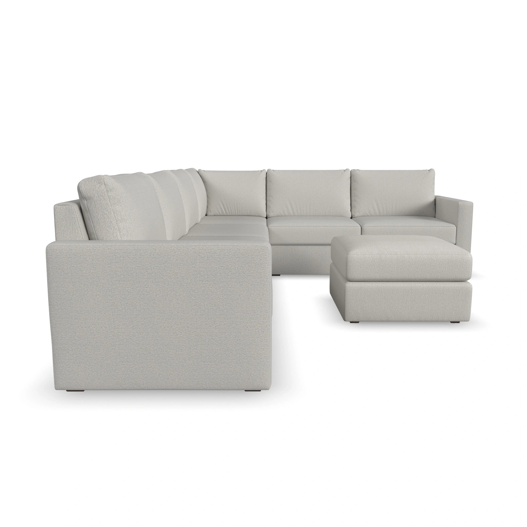 Flex 6-Seat Sectional with Standard Arm and Ottoman