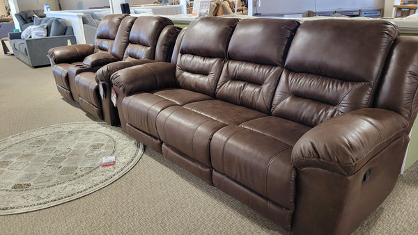 STONELAND SOFA AND LOVESEAT SET (CHOCOLATE)