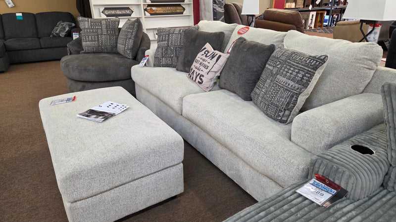 Soletren sofa, ottoman and swivel chair