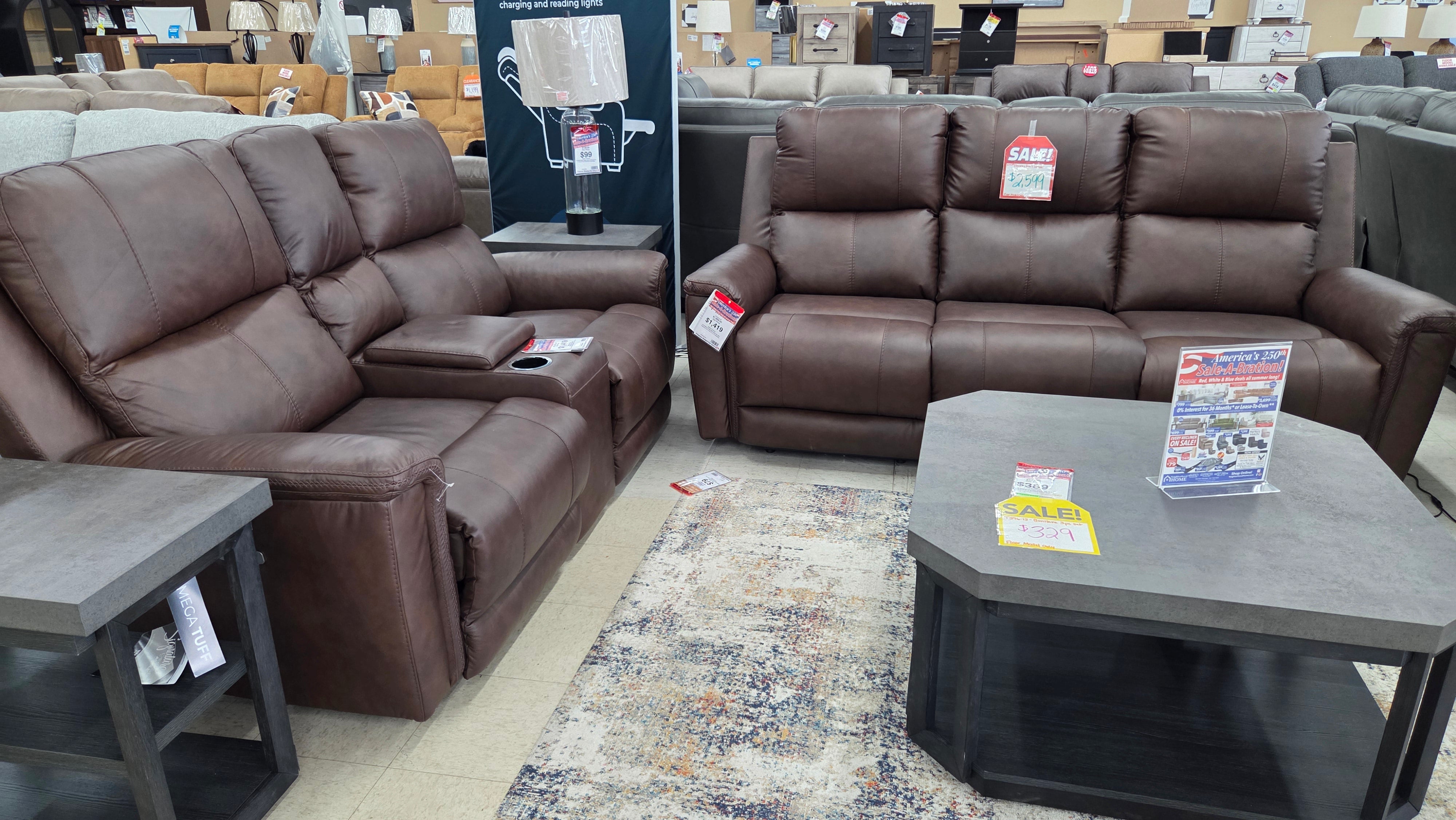 Bleckley Power Sofa and Loveseat set - Espresso