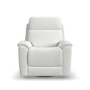 Flexsteel Perfect Match Refined Fabric Power Swivel Gliding Recliner with Power Headrest & Lumbar in Pearl