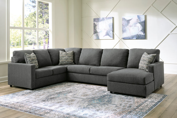 Edenfield sectional with right side chaise