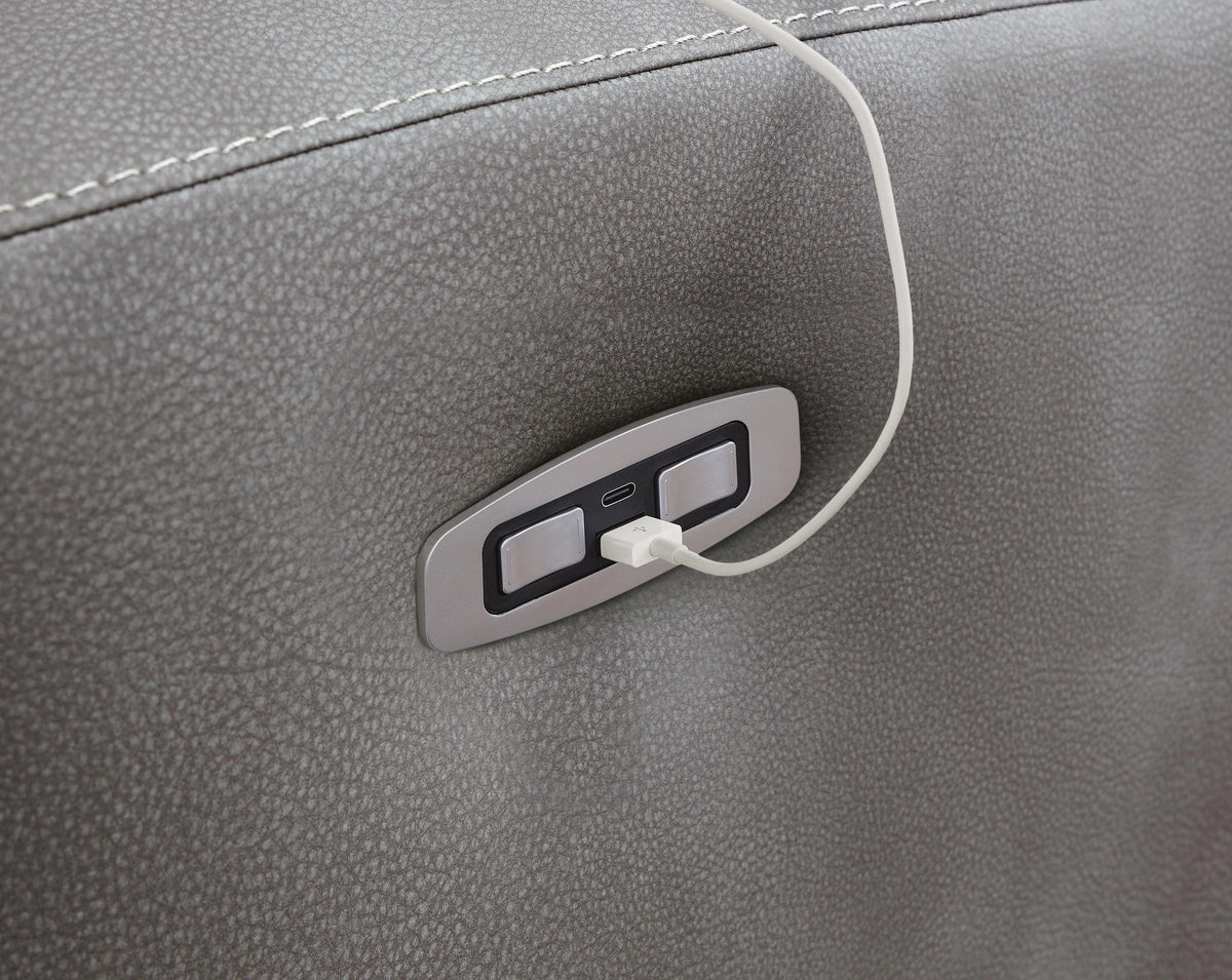 Next-Gen DuraPella Power Reclining Sectional Loveseat with Console