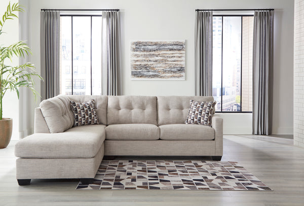 Mahoney sectional with left chaise (pebble)