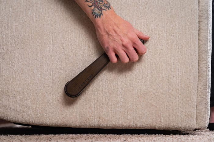 Flexsteel Perfect Match Refined Fabric Swivel Gliding Recliner in Pearl