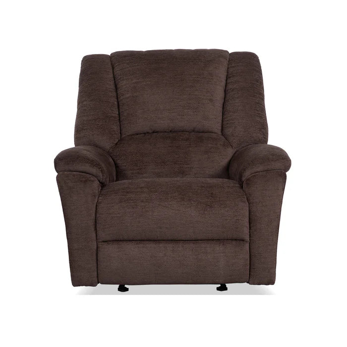 Flexsteel Perfect Match Plush Buffalo Fabric Gliding Recliner