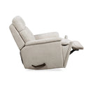 Flexsteel Perfect Match Refined Fabric Swivel Gliding Recliner in Pearl