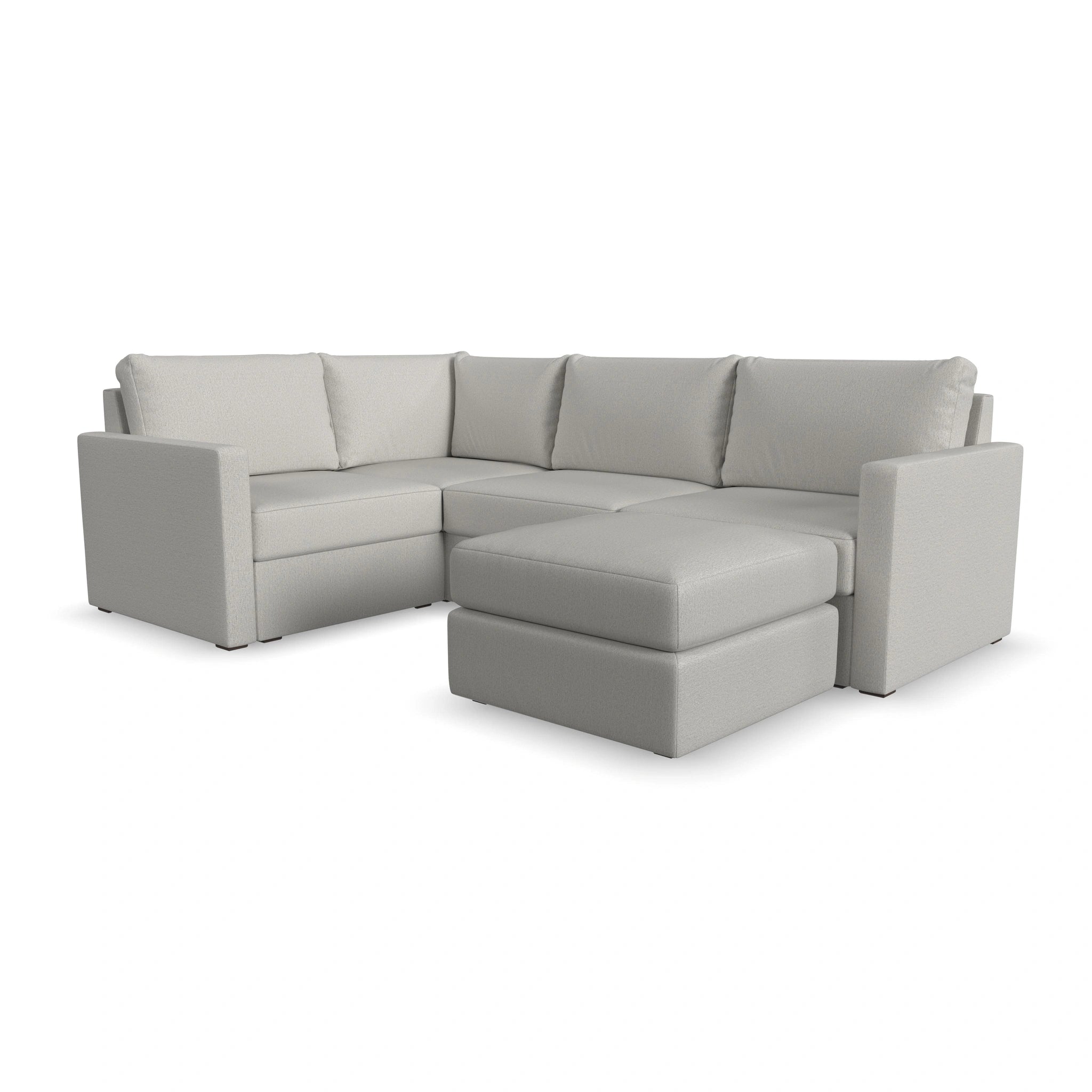 Flex 4-Seat Sectional with Standard Arm and Ottoman