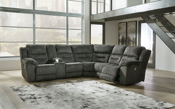 Nettington power sectional with left side console