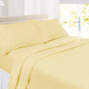 Clara Clark Bed Sheets Set, 1800 Series Deep Pocket Soft Microfiber Sheet Set (Mellow Yellow)
