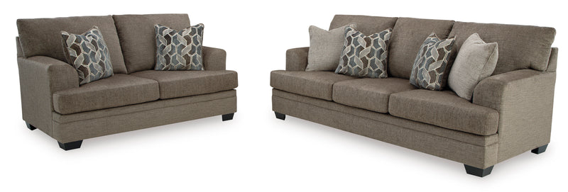 STONEMEADE SOFA AND LOVESEAT SET (NUTMEG)