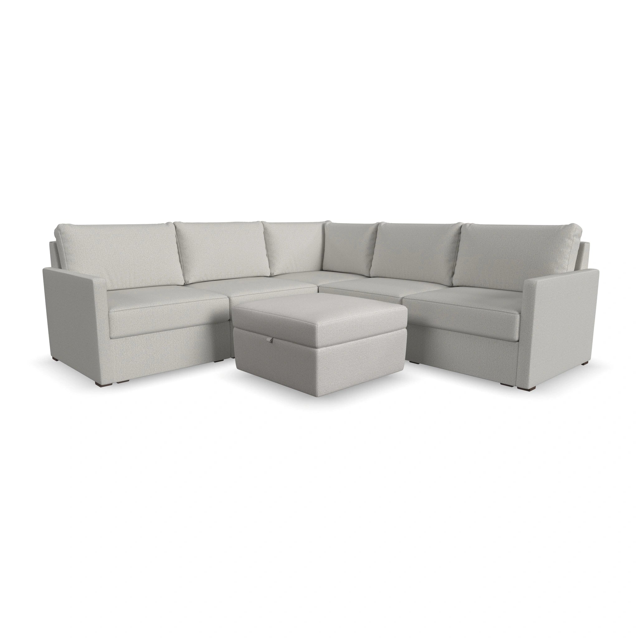 Flex 5-Seat Sectional with Narrow Arm and Storage Ottoman - 5000003371