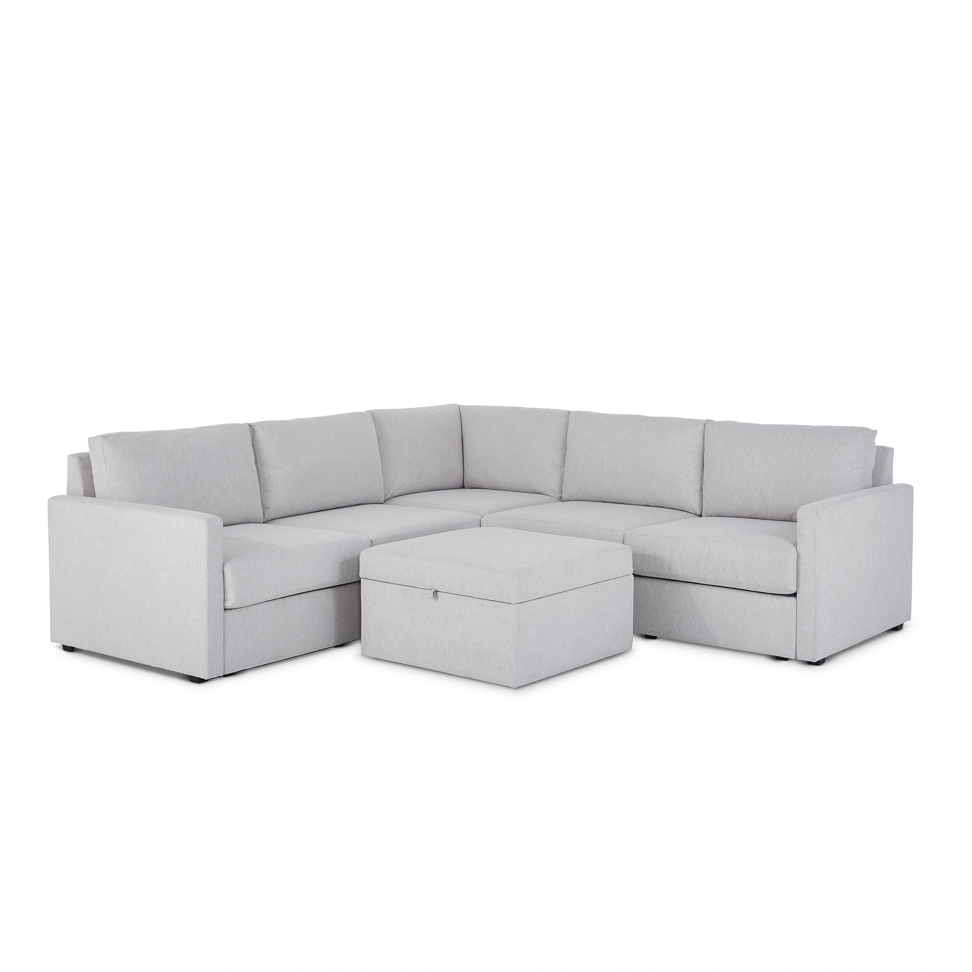 Flex 5-Seat Sectional with Narrow Arm and Storage Ottoman - 5000003371