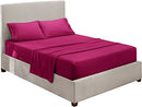 Clara Clark Bed Sheets Set, 1800 Series Deep Pocket Soft Microfiber Sheet Set (Magenta)