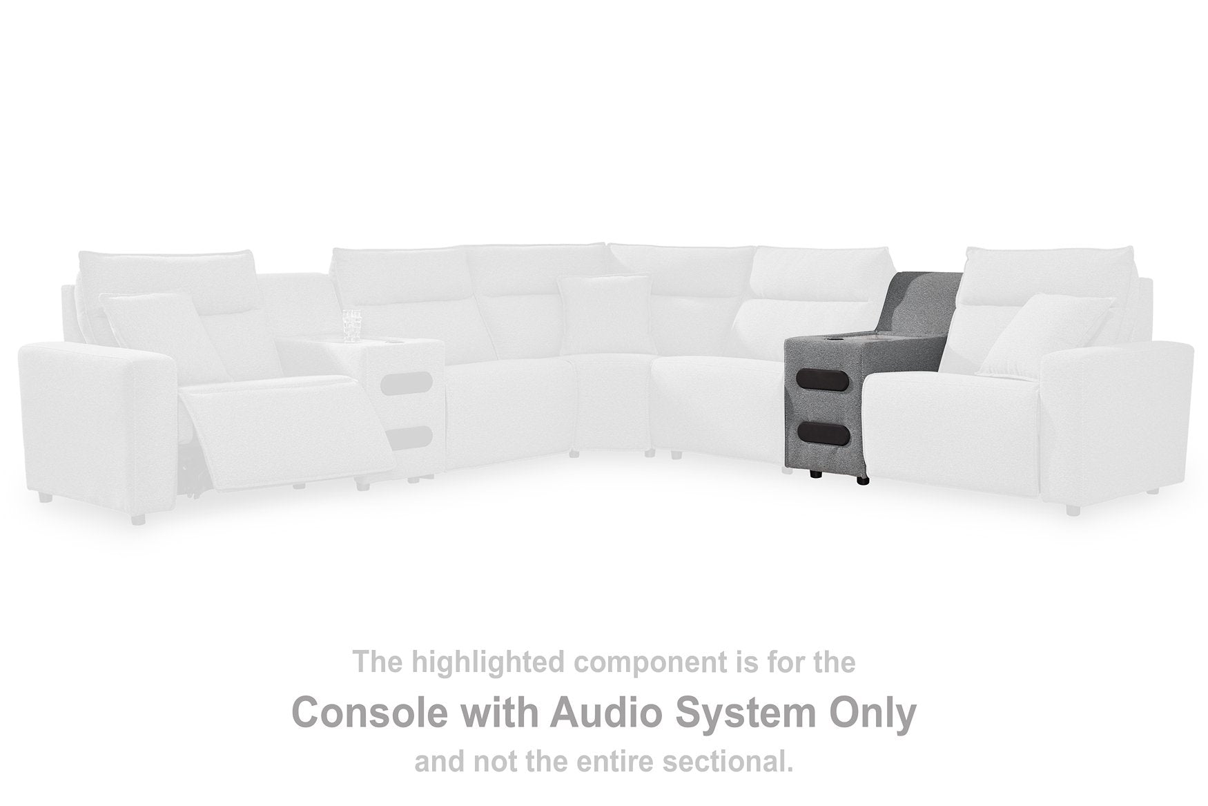 ModMax II Reclining Sectional with Chaise and Audio Console