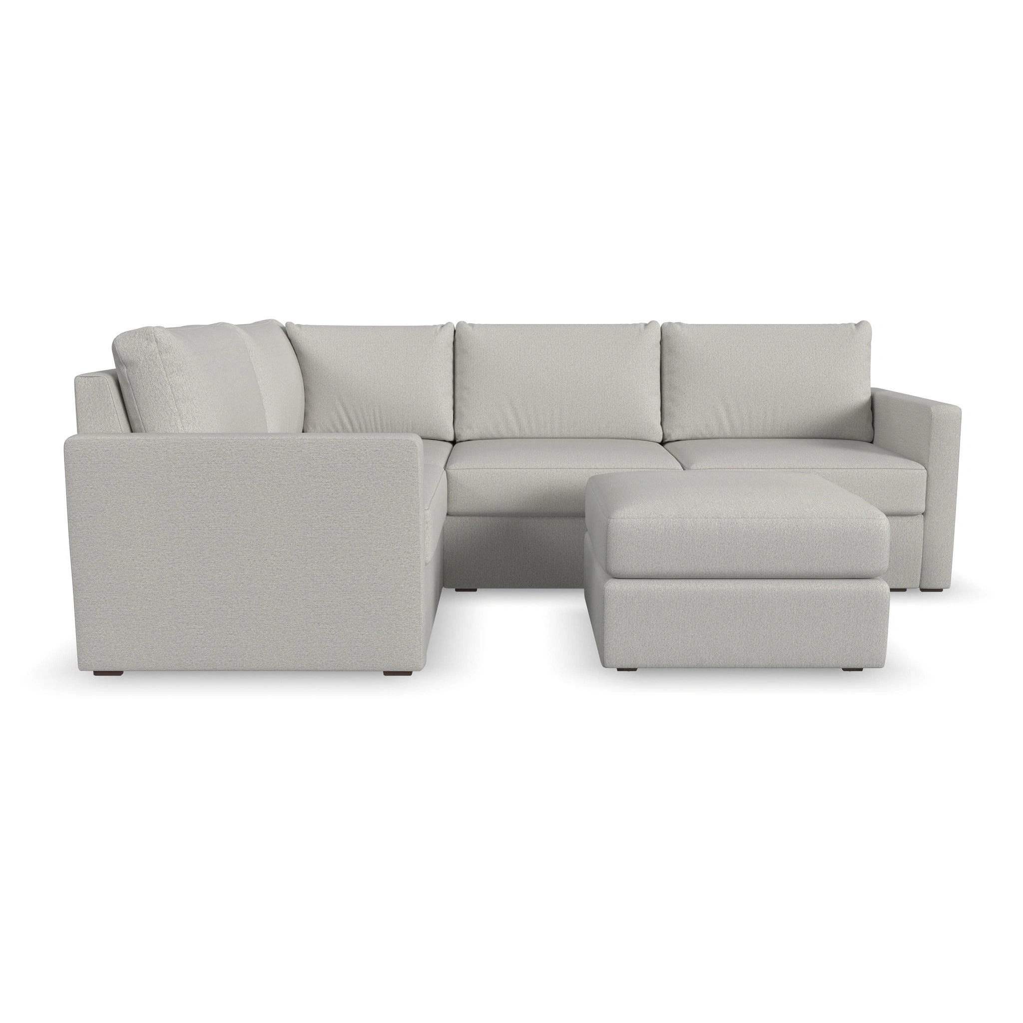 Flex 4-Seat Sectional with Standard Arm and Ottoman