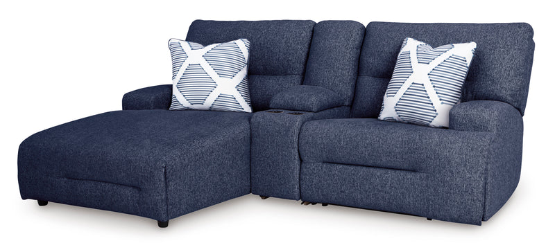 Acklen Place 3pc with left side chaise (navy)