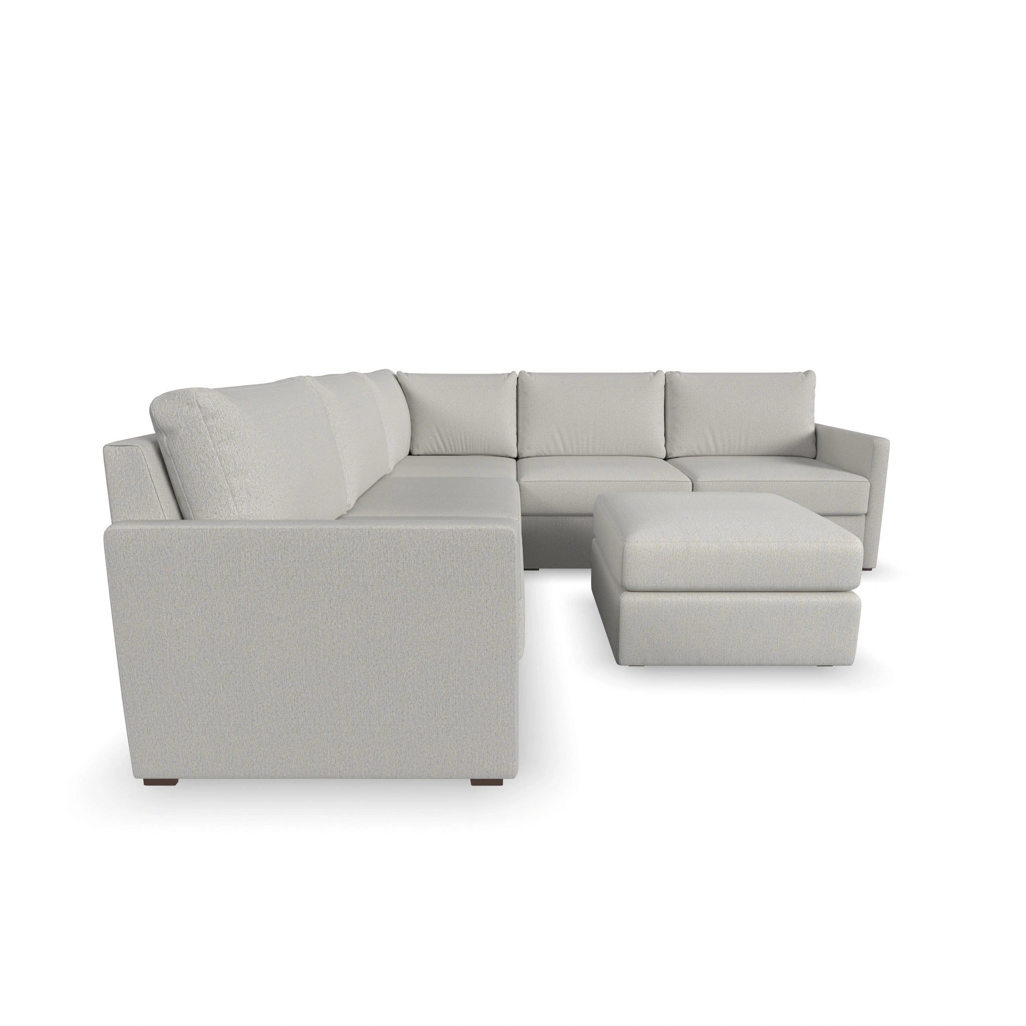 Flex 5-Seat Sectional with Narrow Arm and Ottoman