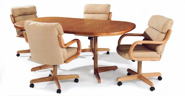 Chromcraft Douglas Extension Table with Tilt Swivel Chairs (Set of 5) #98D