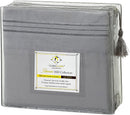 Clara Clark Bed Sheets Set, 1800 Series Deep Pocket Soft Microfiber Sheet Set (Silver)