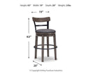 Caitbrook Bar Height Bar Stool (1/CN)
