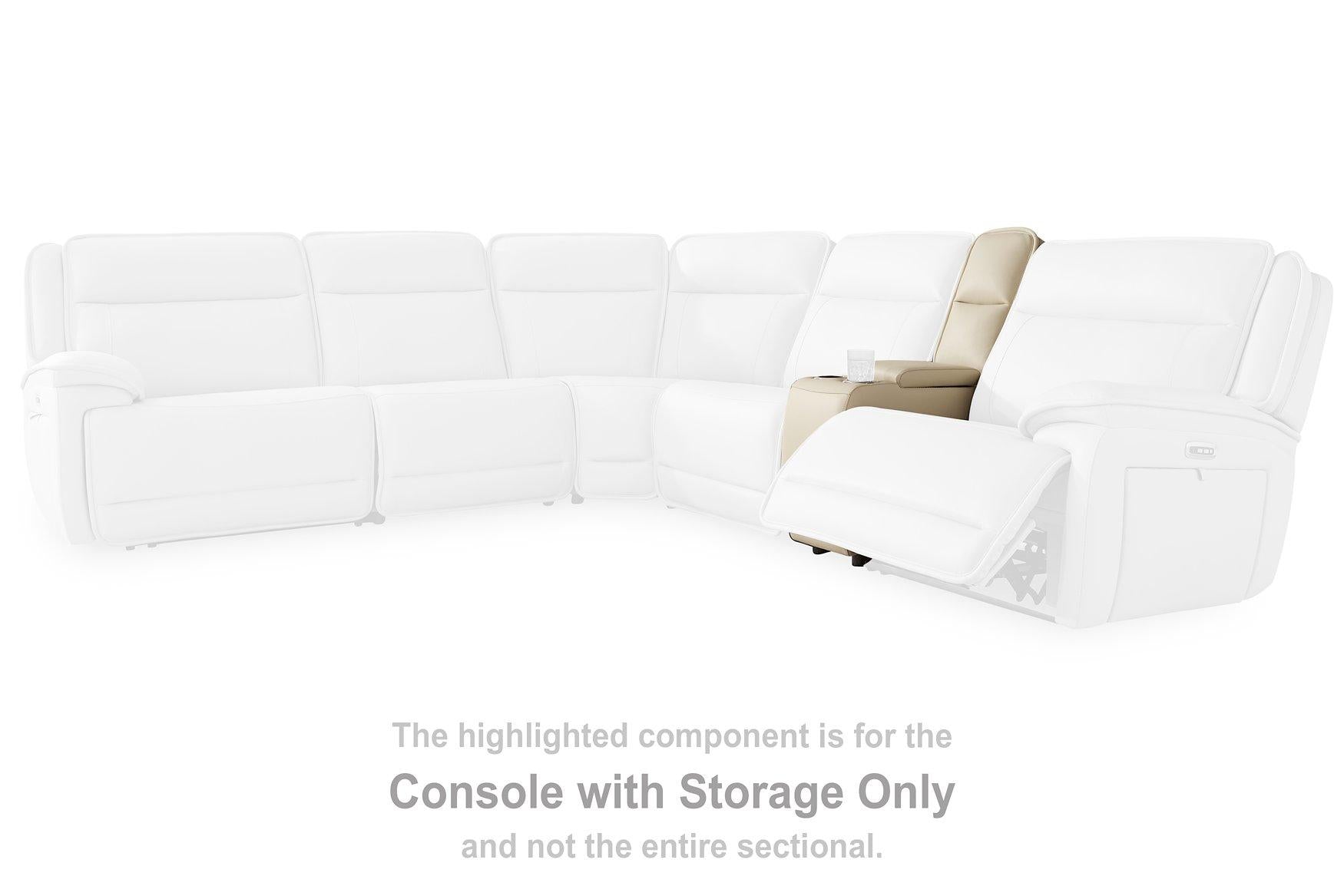 Double Deal Reclining Leather Sectional with 2 Consoles