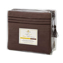 Clara Clark Bed Sheets Set, 1800 Series Deep Pocket Soft Microfiber Sheet Set (Chocolate Brown)