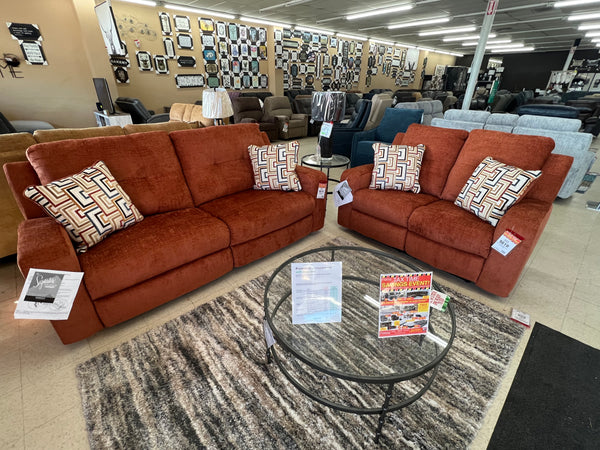 DANUM SPICE RECLINING SOFA AND LOVESEAT